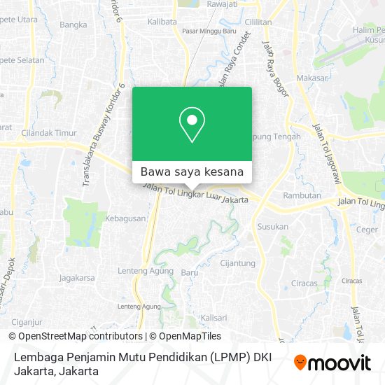 Peta Lembaga Penjamin Mutu Pendidikan (LPMP) DKI Jakarta