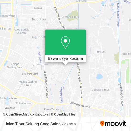 Peta Jalan Tipar Cakung Gang Salon
