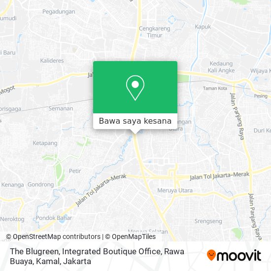 Peta The Blugreen, Integrated Boutique Office, Rawa Buaya, Kamal