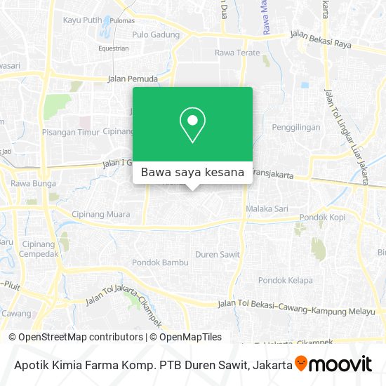 Peta Apotik Kimia Farma Komp. PTB Duren Sawit