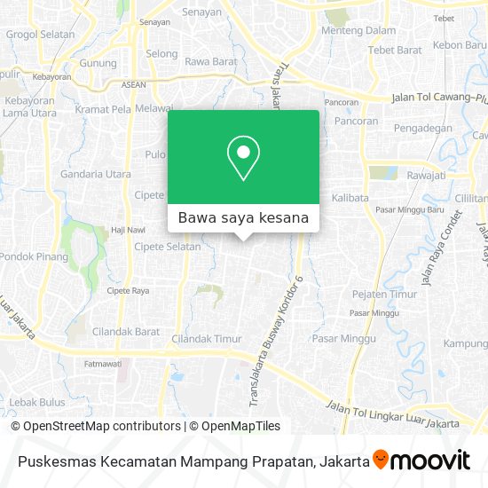 Peta Puskesmas Kecamatan Mampang Prapatan