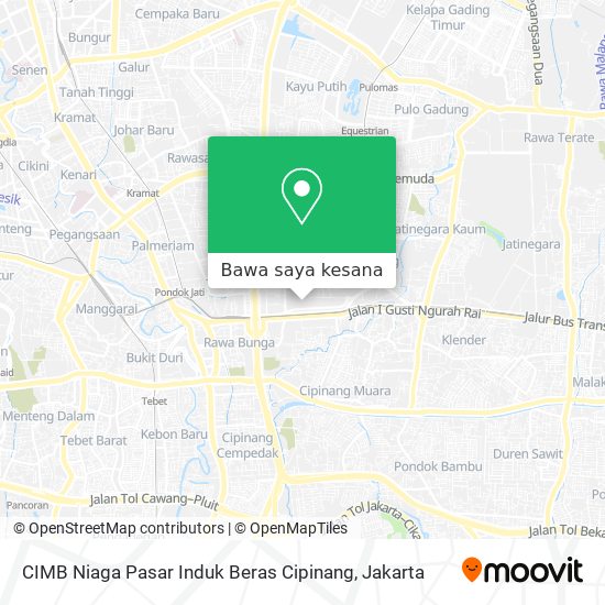 Peta CIMB Niaga Pasar Induk Beras Cipinang