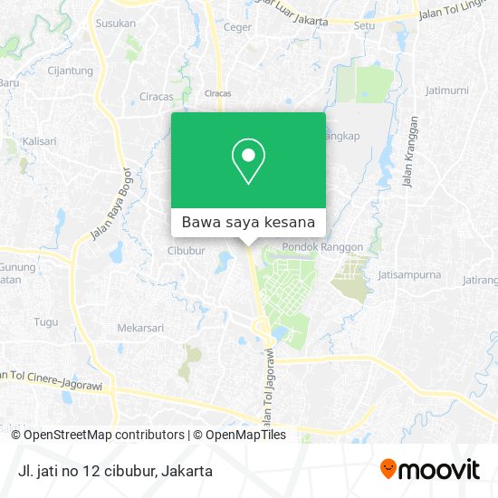 Peta Jl. jati no 12 cibubur