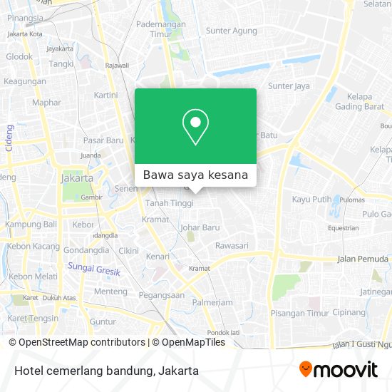 Peta Hotel cemerlang bandung