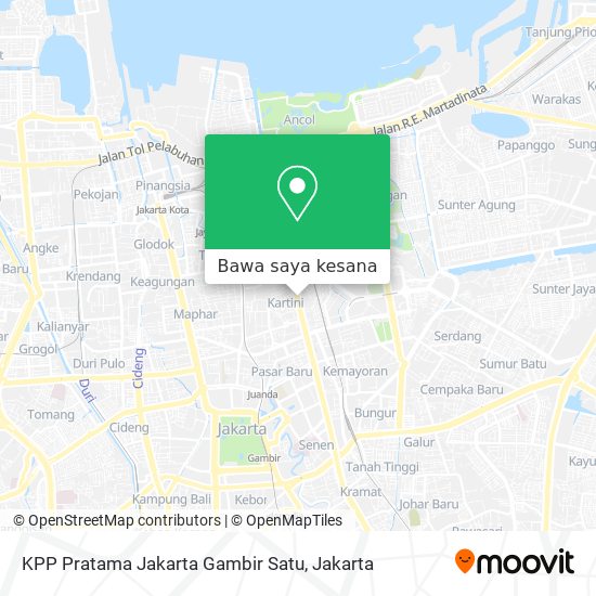 Peta KPP Pratama Jakarta Gambir Satu