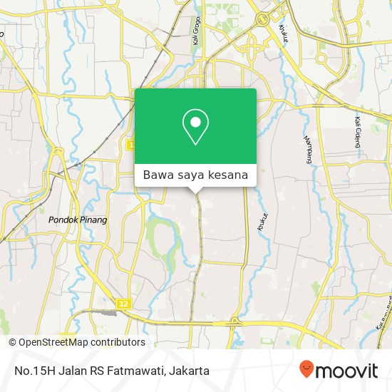 Peta No.15H Jalan RS Fatmawati