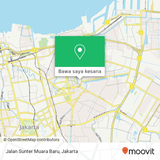 Peta Jalan Sunter Muara Baru