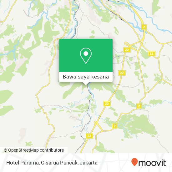 Peta Hotel Parama, Cisarua Puncak