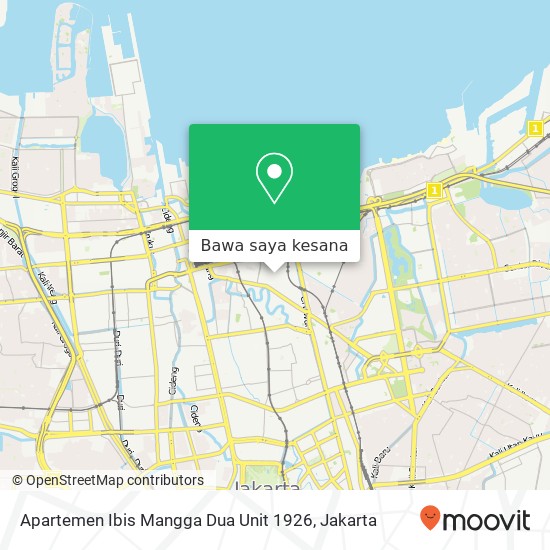 Peta Apartemen Ibis Mangga Dua Unit 1926