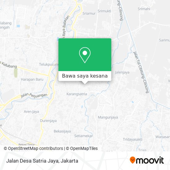 Peta Jalan Desa Satria Jaya