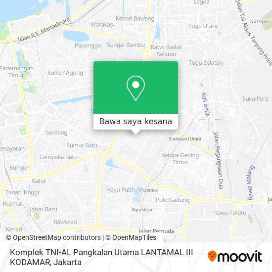 Peta Komplek TNI-AL Pangkalan Utama LANTAMAL III KODAMAR
