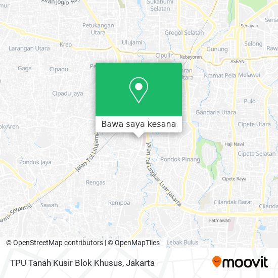 Peta TPU Tanah Kusir Blok Khusus