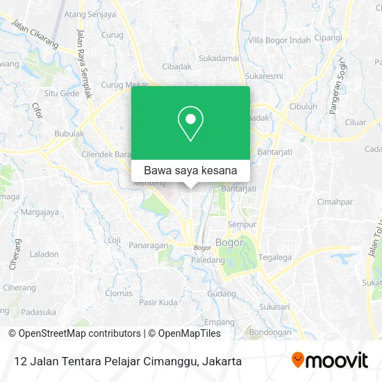 Peta 12 Jalan Tentara Pelajar Cimanggu