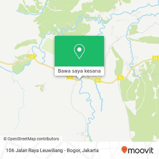 Peta 106 Jalan Raya Leuwiliang - Bogor