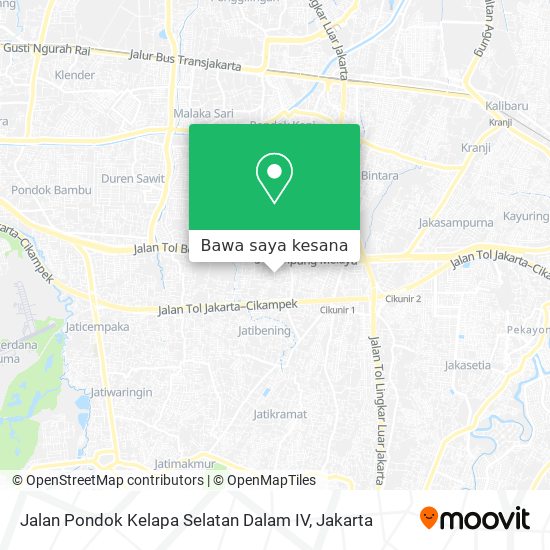Peta Jalan Pondok Kelapa Selatan Dalam IV