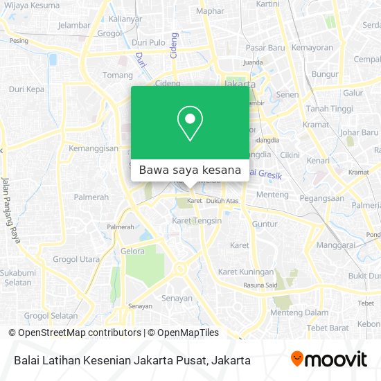 Peta Balai Latihan Kesenian Jakarta Pusat