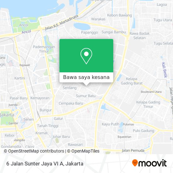 Peta 6 Jalan Sunter Jaya VI A