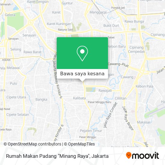 Peta Rumah Makan Padang "Minang Raya"