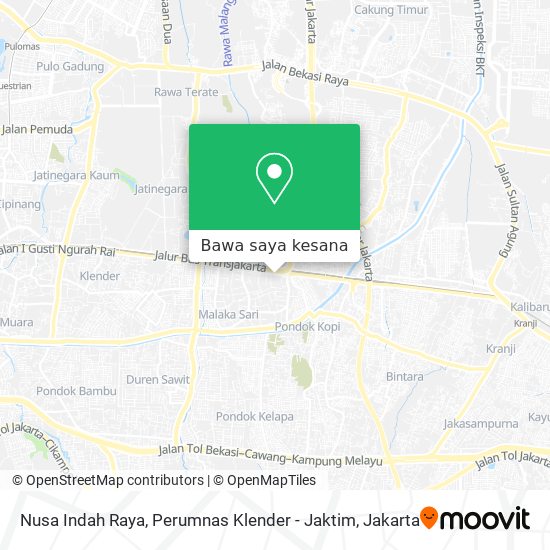 Peta Nusa Indah Raya, Perumnas Klender - Jaktim