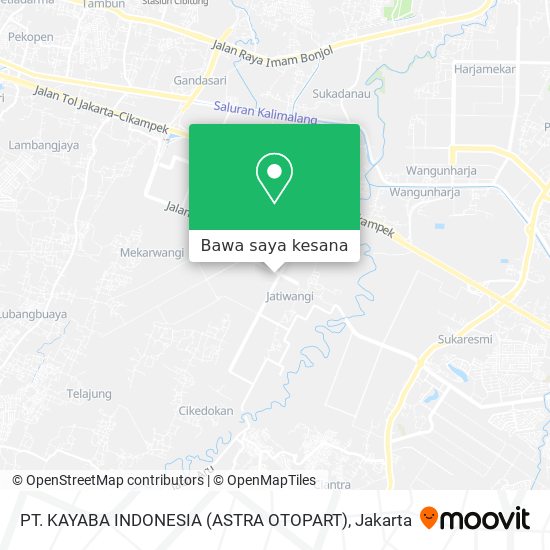 Peta PT. KAYABA INDONESIA (ASTRA OTOPART)