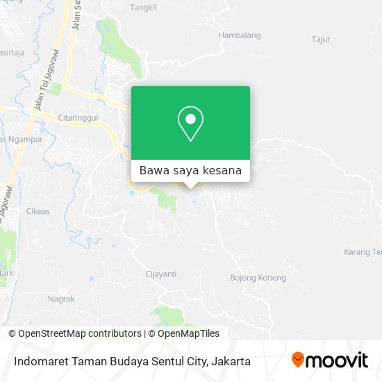 Peta Indomaret Taman Budaya Sentul City