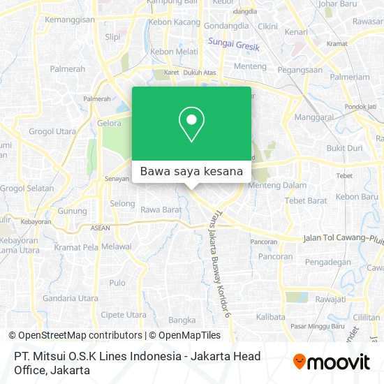 Peta PT. Mitsui O.S.K Lines Indonesia - Jakarta Head Office