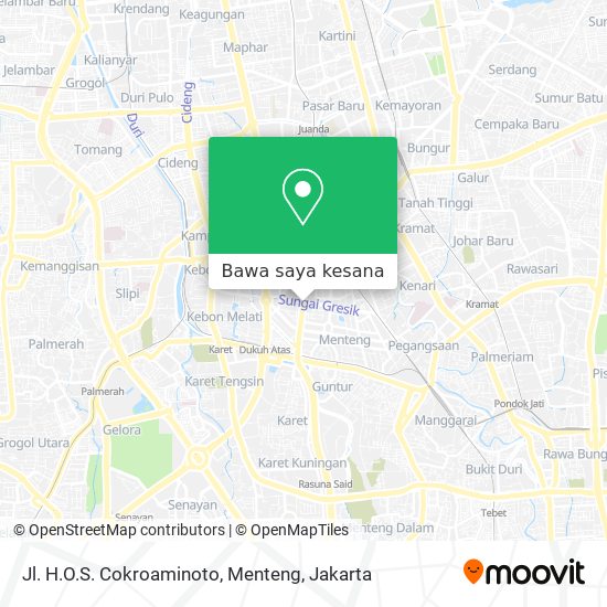 Peta Jl. H.O.S. Cokroaminoto, Menteng