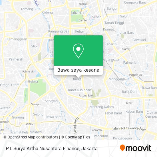Peta PT. Surya Artha Nusantara Finance