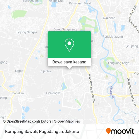Peta Kampung Sawah, Pagedangan