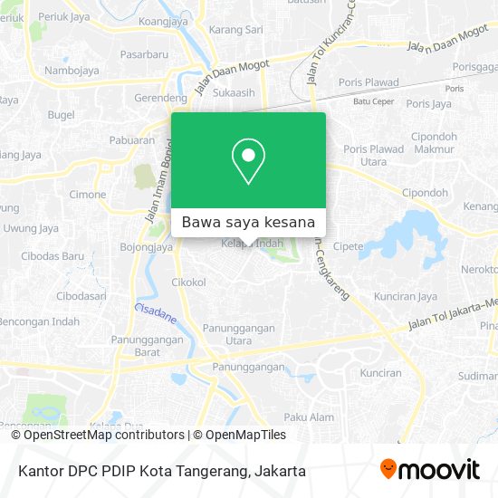 Peta Kantor DPC PDIP Kota Tangerang