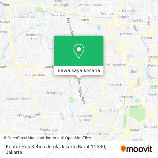 Peta Kantor Pos Kebun Jeruk, Jakarta Barat 11530