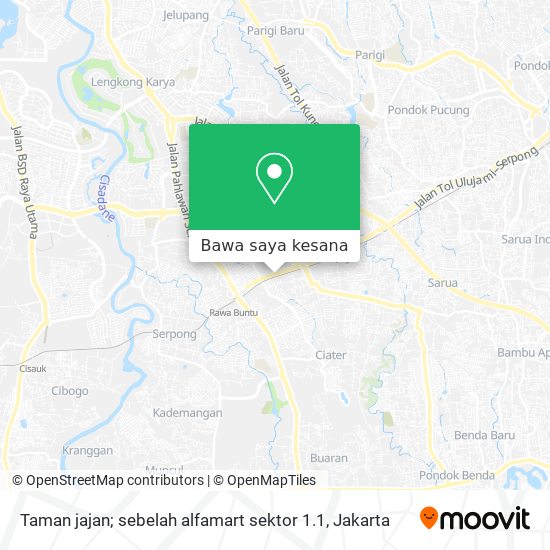 Peta Taman jajan; sebelah alfamart sektor 1.1