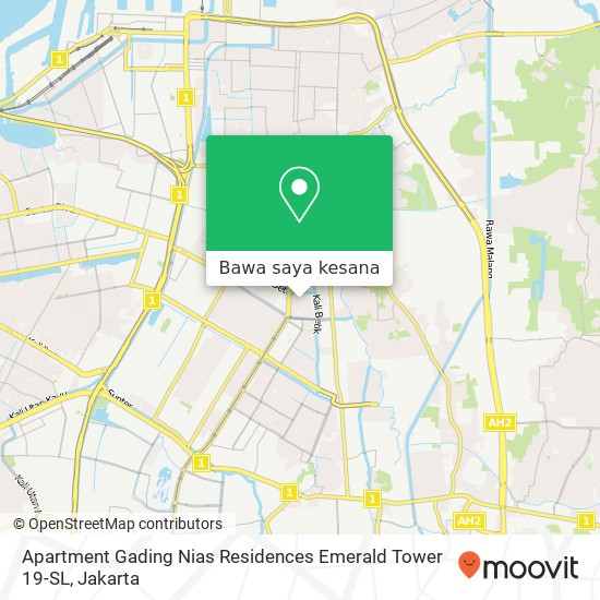 Peta Apartment Gading Nias Residences Emerald Tower 19-SL