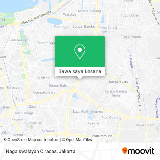 Peta Naga swalayan Ciracas