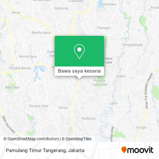 Peta Pamulang Timur Tangerang