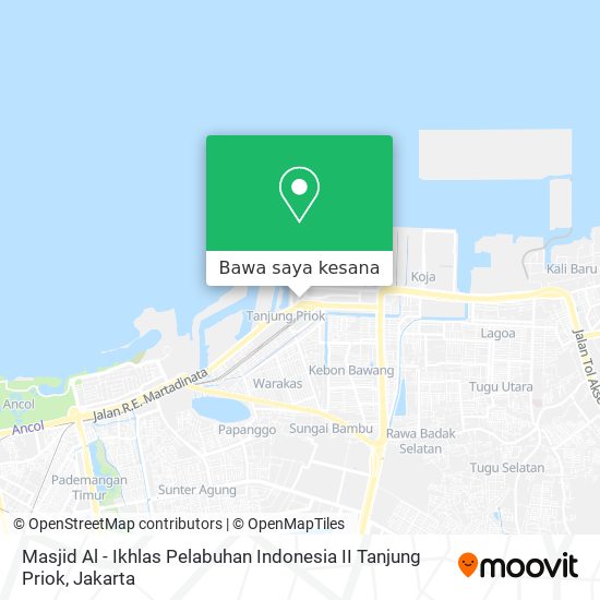 Peta Masjid Al - Ikhlas Pelabuhan Indonesia II Tanjung Priok