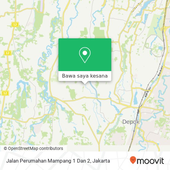 Peta Jalan Perumahan Mampang 1 Dan 2