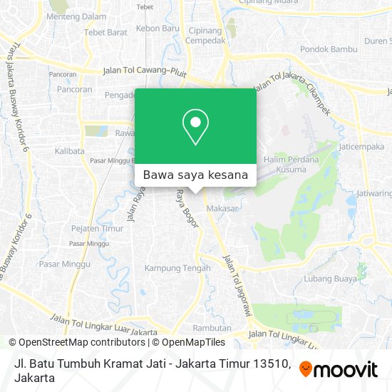 Peta Jl. Batu Tumbuh Kramat Jati - Jakarta Timur 13510