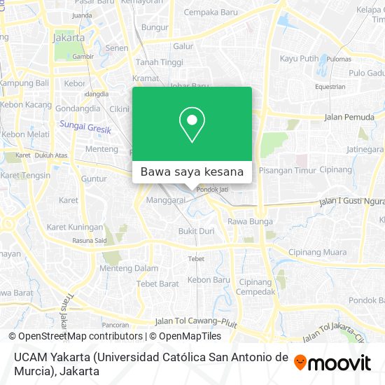 Peta UCAM Yakarta (Universidad Católica San Antonio de Murcia)