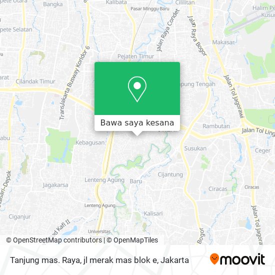 Peta Tanjung mas. Raya, jl merak mas blok e