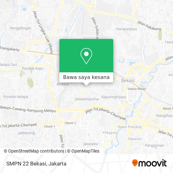 Peta SMPN 22 Bekasi