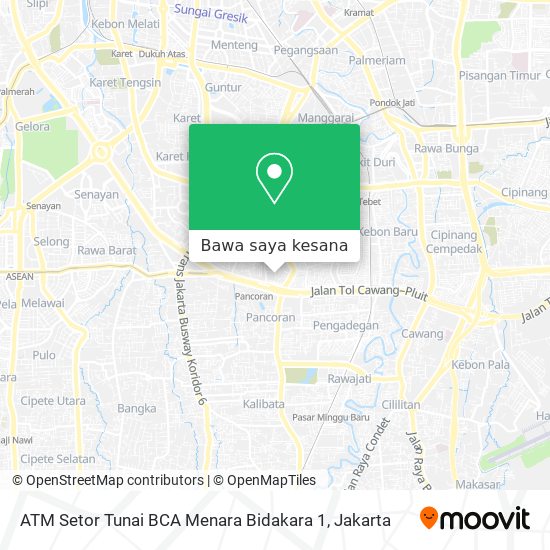 Peta ATM Setor Tunai BCA Menara Bidakara 1