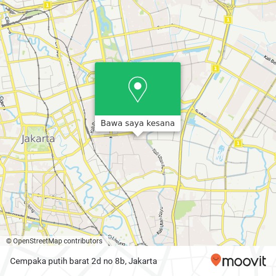 Peta Cempaka putih barat 2d no 8b