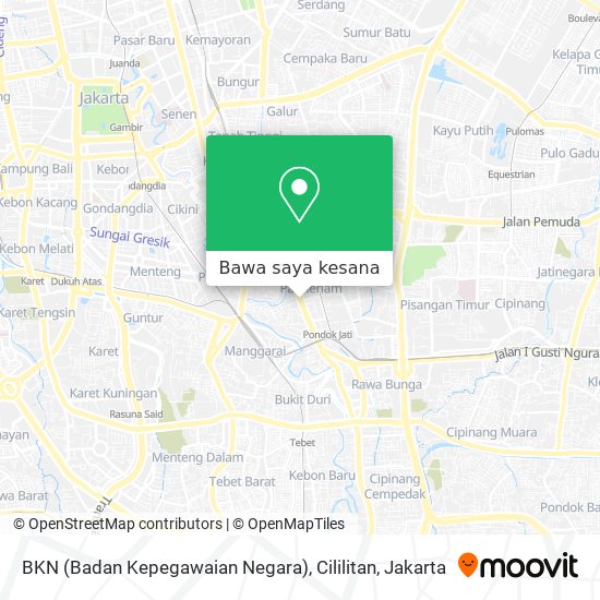 Peta BKN (Badan Kepegawaian Negara), Cililitan
