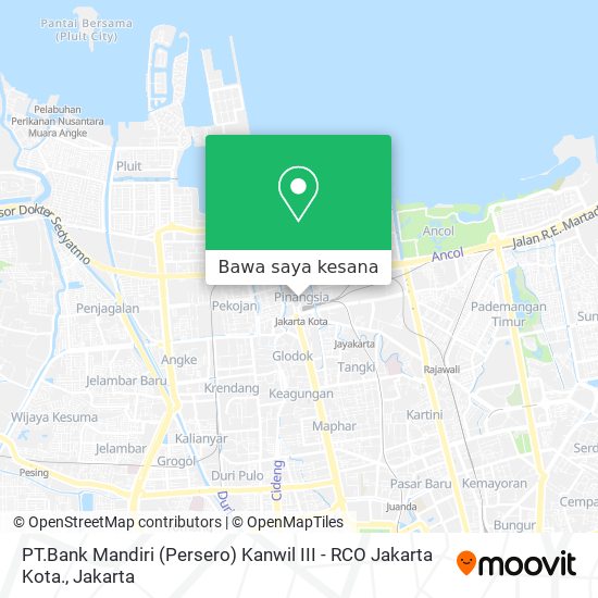 Peta PT.Bank Mandiri (Persero) Kanwil III - RCO Jakarta Kota.