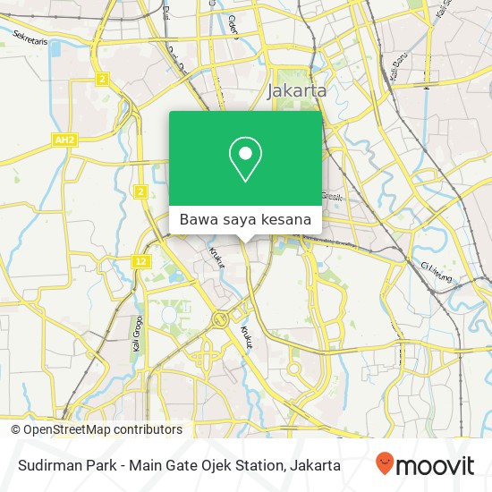 Peta Sudirman Park - Main Gate Ojek Station