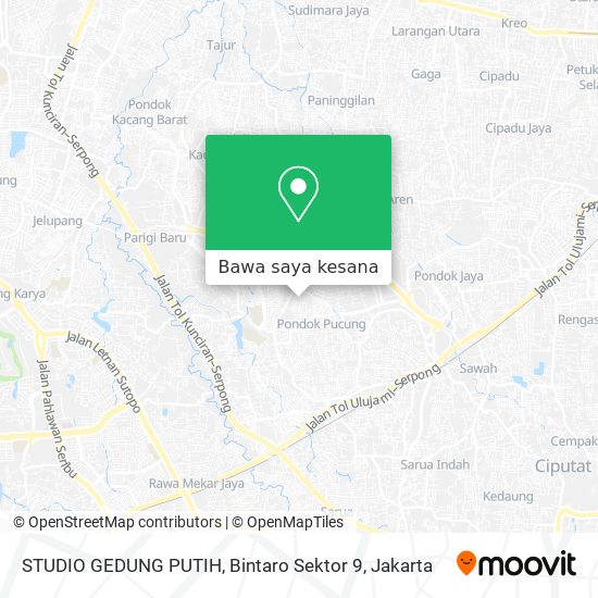 Peta STUDIO GEDUNG PUTIH, Bintaro Sektor 9