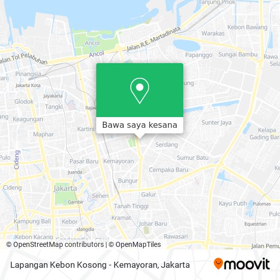 Peta Lapangan Kebon Kosong - Kemayoran