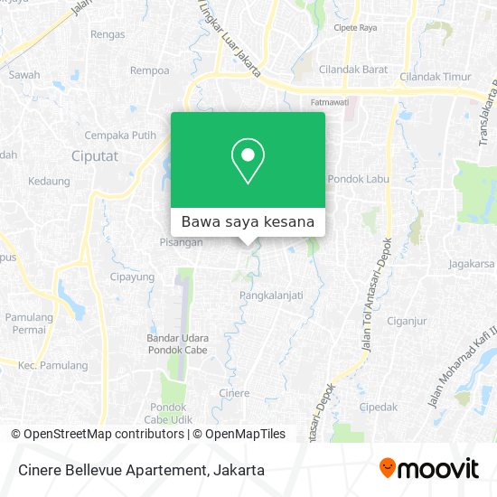 Peta Cinere Bellevue Apartement