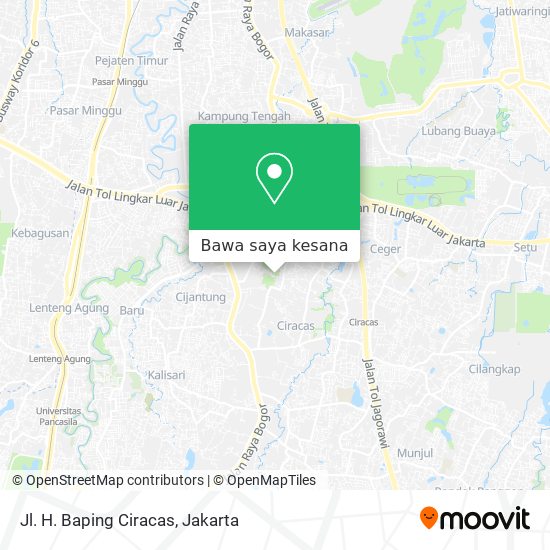 Peta Jl. H. Baping Ciracas